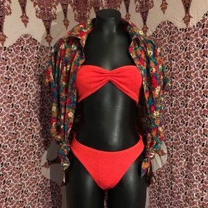Oscar De La Renta Vintage Red Swimming suit